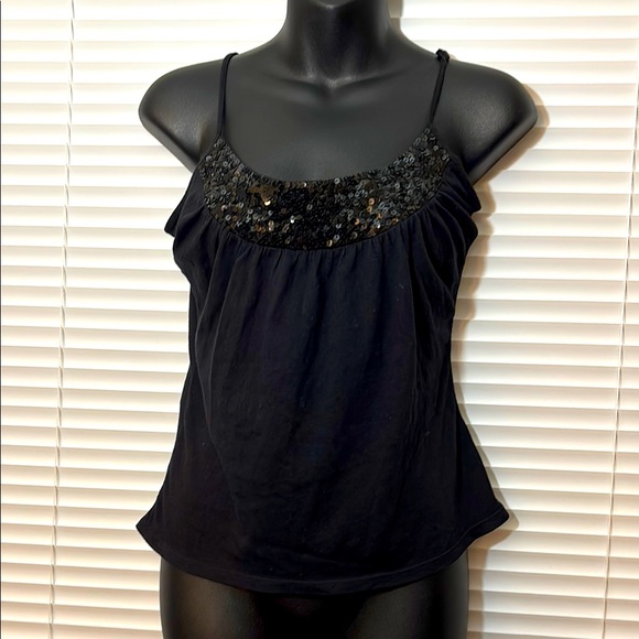 New York & Company Tops - New York & Company Black Embellished Fitted Camisole